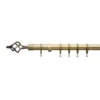 Extendable Cage Finial Curtain Pole - Antique Brass - 1.7-3m (25/28mm) -Livora Home Shop 13033442 1864857384412296