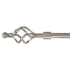 Extendable Cage Finial Curtain Pole - Satin Steel - 1.7-3m (16/19mm) -Livora Home Shop 13033443 1614857384383487