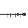 Extendable Ball Finial Curtain Pole - Black - 1.7-3m (13/16mm) -Livora Home Shop 13033448 1374857384370389