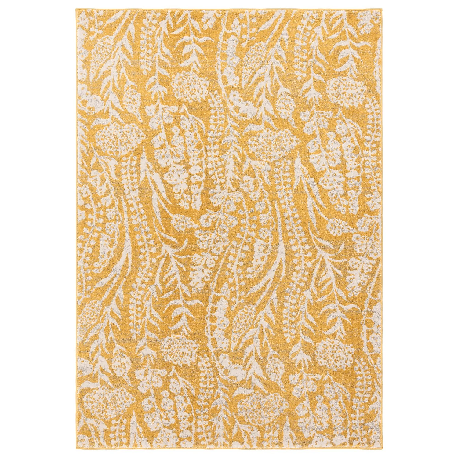 Country Floral Rug - Ochre - 120x170cm 3 Country Floral Rug - Ochre - 120x170cm