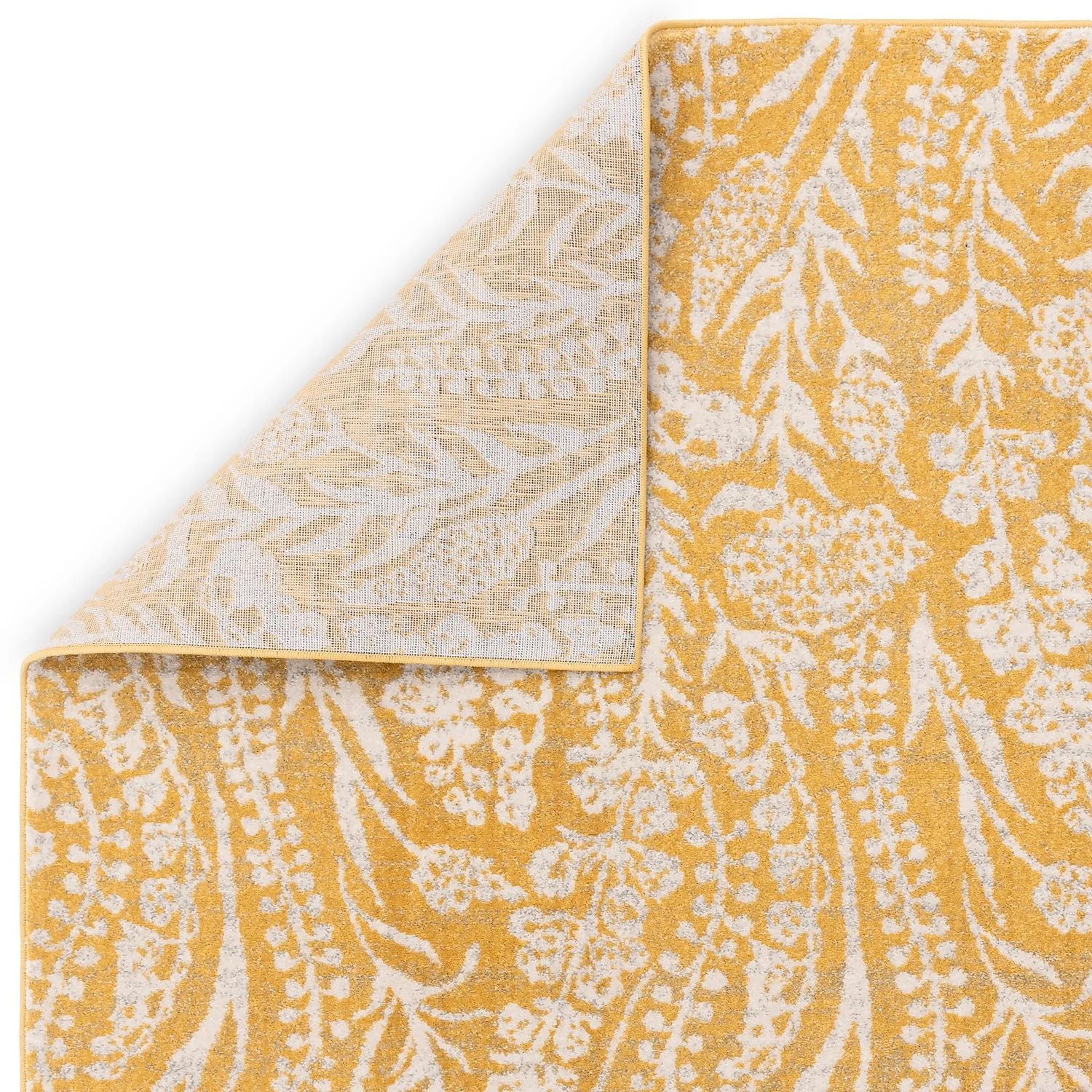 Country Floral Rug - Ochre - 120x170cm 4 Country Floral Rug - Ochre - 120x170cm - Image 2