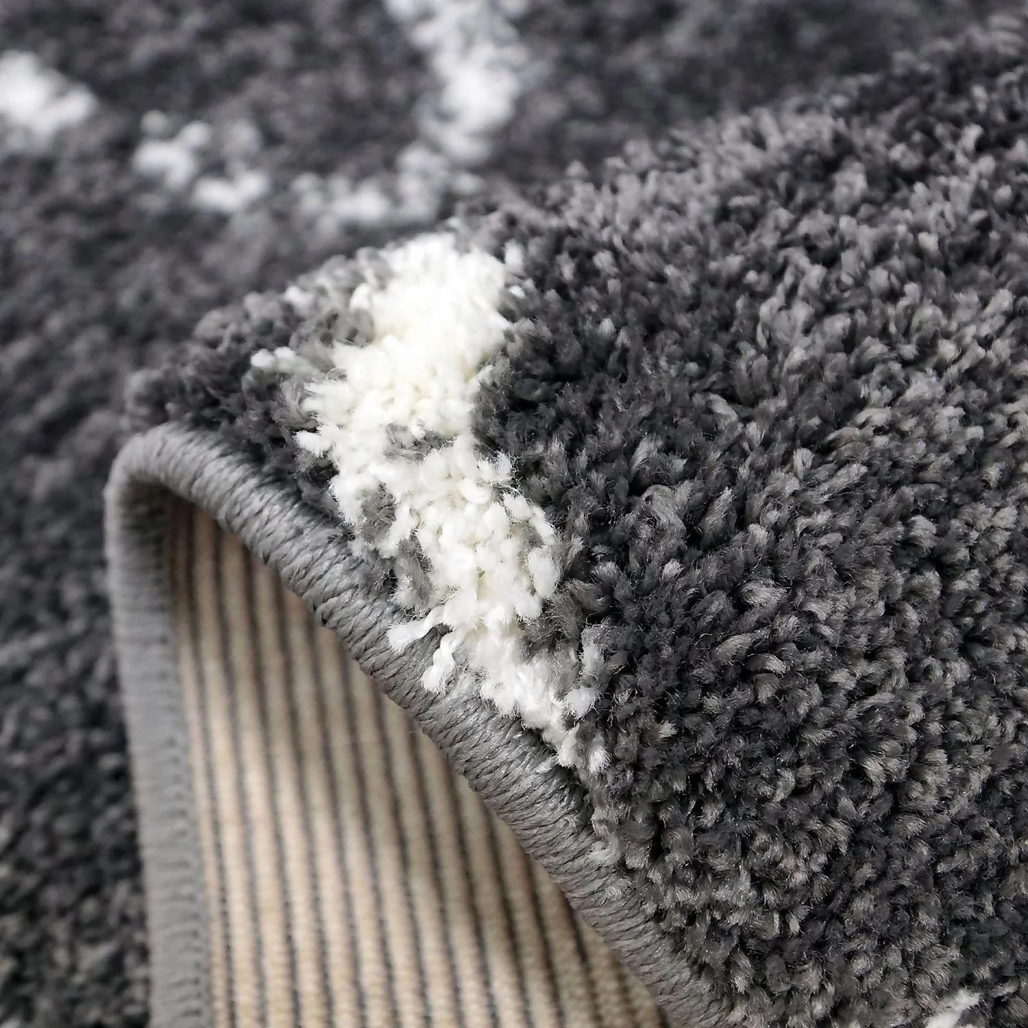 Deluxe Berber Rug - Charcoal & White - 120x160cm 4 Deluxe Berber Rug - Charcoal & White - 120x160cm - Image 2