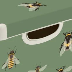 Curver Stockholm Bees Deco Storage Box - Green - 22L -Livora Home Shop 13169626 5564898511804807