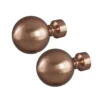 Rothley Baroque 25mm Solid Orb Curtain Pole Finials (Pair) - Antique Copper -Livora Home Shop 13712249 2024976258235987