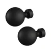 Rothley Baroque 25mm Solid Orb Curtain Pole Finials (Pair) - Matt Black -Livora Home Shop 13712252 1704976258469600