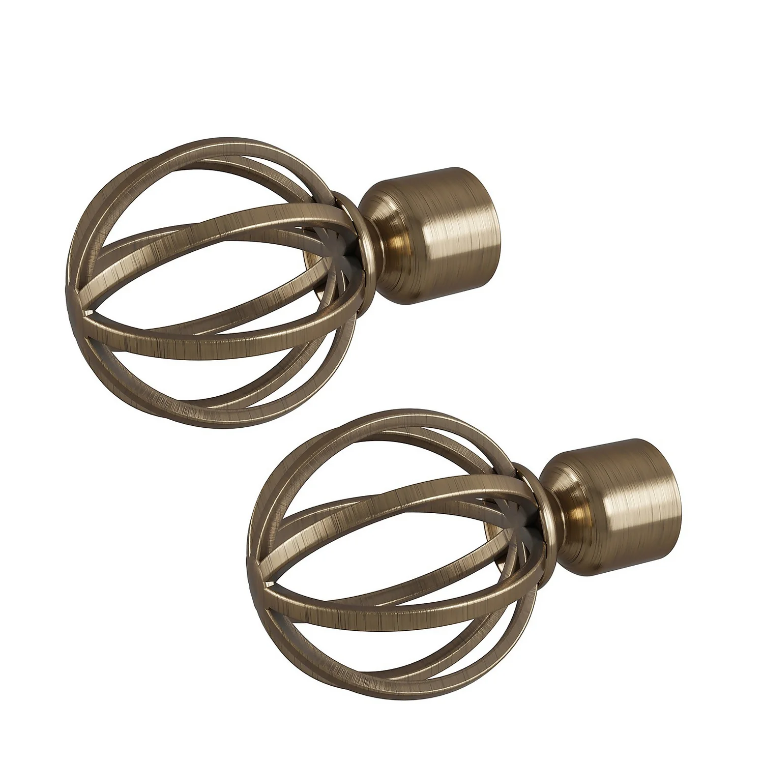 Rothley Baroque 25mm Cage Orb Curtain Pole Finials (Pair) - Antique Brass 3 Rothley Baroque 25mm Cage Orb Curtain Pole Finials (Pair) - Antique Brass