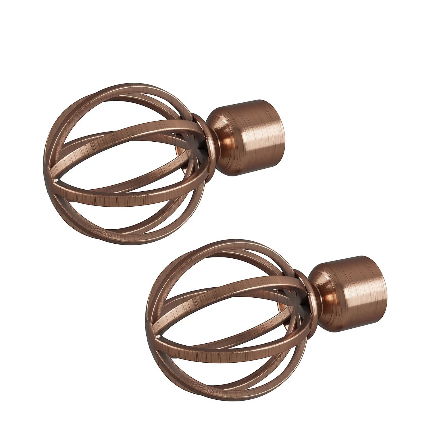 Rothley Baroque 25mm Cage Orb Curtain Pole Finials (Pair) - Antique Copper 3 Rothley Baroque 25mm Cage Orb Curtain Pole Finials (Pair) - Antique Copper