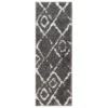 Deluxe Berber Shaggy Runner - Charcoal & White - 180x67cm -Livora Home Shop 13888026 1724988130898578