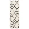 Deluxe Berber Shaggy Runner - White & Black - 180x67cm -Livora Home Shop 13888027 1674988131078764
