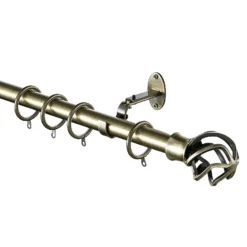 Extendable Curtain Pole With Cage Ball Finial - Brass -Livora Home Shop 13909289 1494987948214631