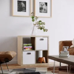 Clever Cube Fabric Insert - Set Of 2 - Linen White -Livora Home Shop 13911396 1314981912860129