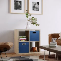 Clever Cube Fabric Insert - Set Of 2 - Steel Blue -Livora Home Shop 13911397 1694981912885182