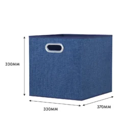 Clever Cube Fabric Insert - Set Of 2 - Steel Blue -Livora Home Shop 13911397 2654981913057490