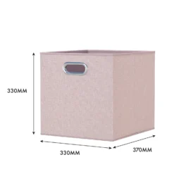 Clever Cube Fabric Insert - Set Of 2 - Blush Pink -Livora Home Shop 13911398 1894981912737507