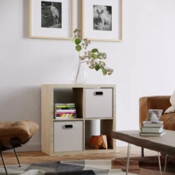 Clever Cube Fabric Insert - Set Of 2 - Taupe -Livora Home Shop 13911402 9395021570538354