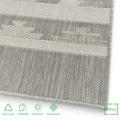 Recycled Diamond Rug - Grey - 160x230cm -Livora Home Shop 14015895 1375006088778041