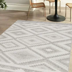 Recycled Diamond Rug - Grey - 160x230cm -Livora Home Shop 14015895 1905006088729330