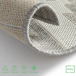 Recycled Diamond Rug - Grey - 160x230cm -Livora Home Shop 14015895 2125006088861078