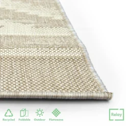 Recycled Diamond Rug - Natural - 200x290cm -Livora Home Shop 14015900 4475006094335268