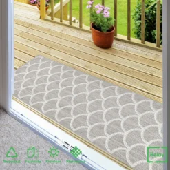 Relay Recycled Indoor/Outdoor Rug - Grey - 60x230cm -Livora Home Shop 14015909 1805006091510039