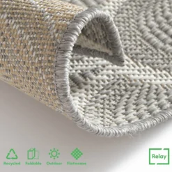 Relay Recycled Indoor/Outdoor Rug - Grey - 60x230cm -Livora Home Shop 14015909 2065006091679449