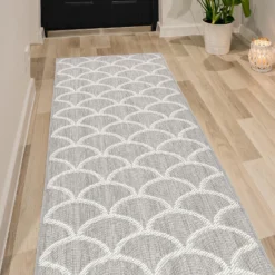 Relay Recycled Indoor/Outdoor Rug - Grey - 60x230cm -Livora Home Shop 14015909 2085006091586362