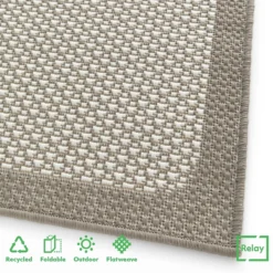Relay Recycled Indoor/Outdoor Rug - Natural - 200x290cm -Livora Home Shop 14015910 4575006092570869
