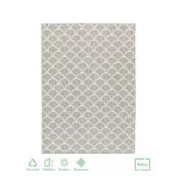 Relay Recycled Indoor/Outdoor Rug - Grey - 120x170cm