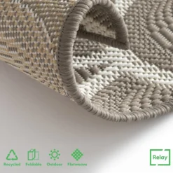 Relay Recycled Indoor/Outdoor Rug - Dark Natural - 200x290cm -Livora Home Shop 14015918 1495006088408534