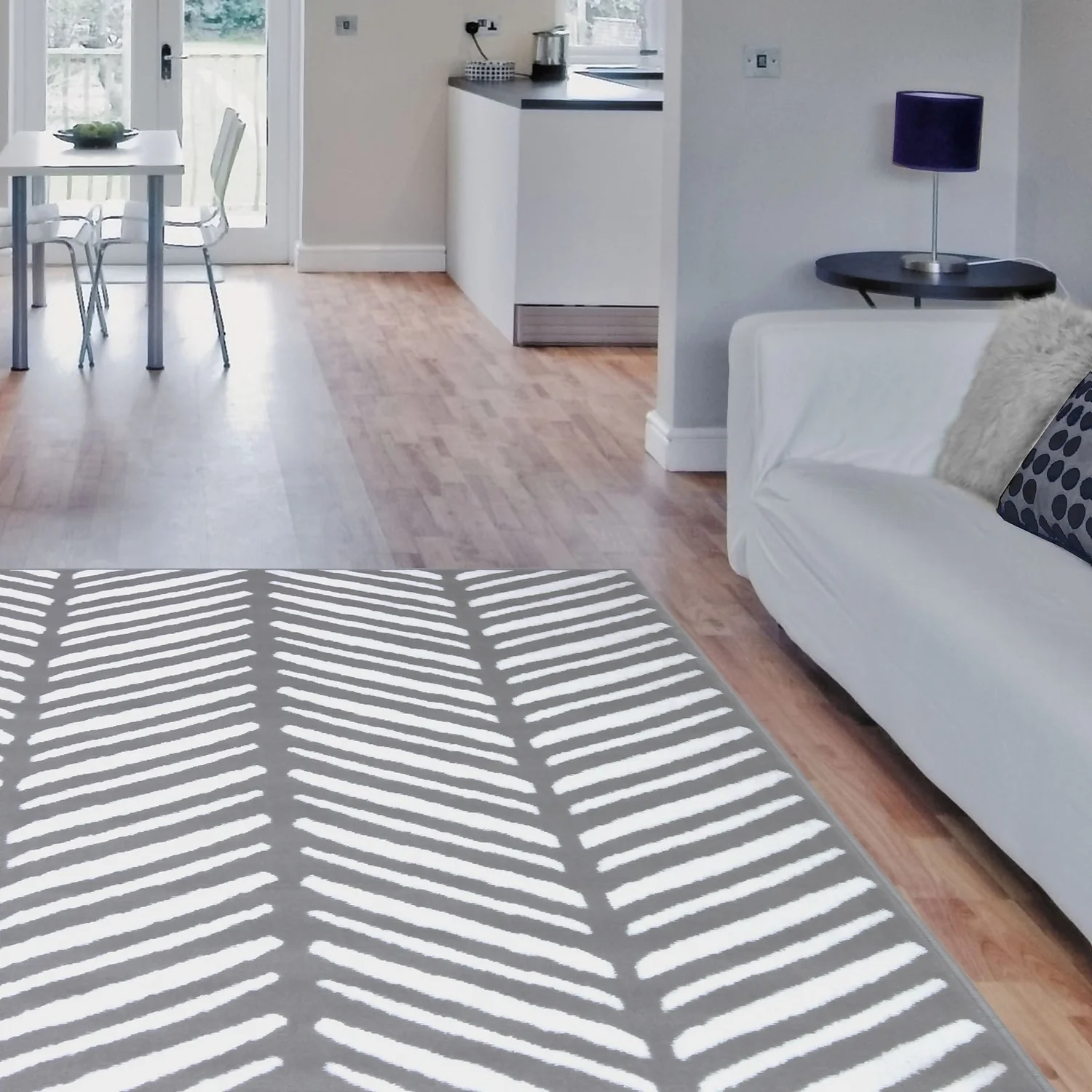 Herringbone Rug - Silver - 160x230cm 4 Herringbone Rug - Silver - 160x230cm - Image 2