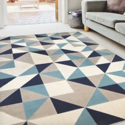 Creation Venus Geometric Rug - Teal - 160x230cm 11 Creation Venus Geometric Rug - Teal - 160x230cm -Livora Home Shop 14015967 1825006086880598