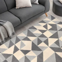 Creation Venus Geometric Rug - Grey - 120x170cm -Livora Home Shop 14015969 8525006087256912