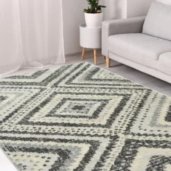 Villa Tribal Rug - Grey - 120x170cm -Livora Home Shop 14015982 1385006093135643
