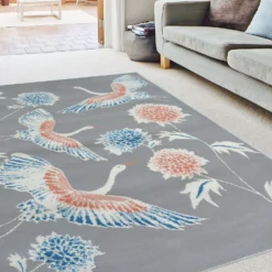 Abstract Birds Rug - Grey - 160x230cm 11 Abstract Birds Rug - Grey - 160x230cm -Livora Home Shop 14015997 1135006085653505