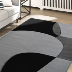 Daytona Abstract Rug - Grey - 120x170cm -Livora Home Shop 14016009 6195006086945707