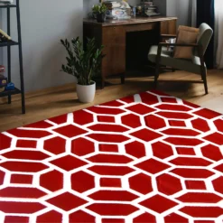 Daytona Gorton Rug - Red - 160x230cm -Livora Home Shop 14016020 1325006086874376