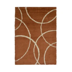 Snug Bubbles Rug - Terracotta & Ivory - 120x170cm