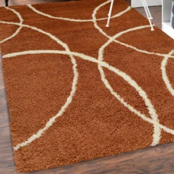 Snug Bubbles Rug - Terracotta & Ivory - 160x230cm -Livora Home Shop 14016035 1175006093451153