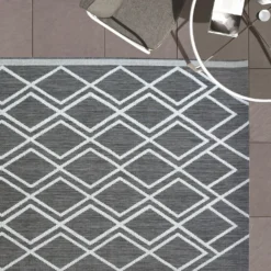 County Diamonds Indoor/Outdoor Rug - Silver - 160x230cm -Livora Home Shop 14016059 6115006087282298