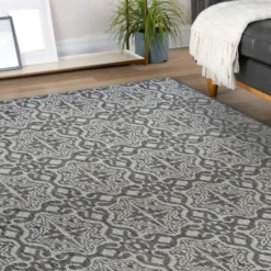County Victorian Indoor/Outdoor Rug - Grey - 120x170cm -Livora Home Shop 14016063 6655006087582031