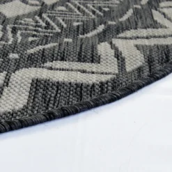 County Circle Indoor/Outdoor Rug - Grey - 133cm -Livora Home Shop 14016069 1125006085570801