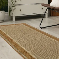 Denver Border Indoor/Outdoor Rug - Latte - 80x200cm -Livora Home Shop 14016071 1625006092425312