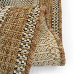 Denver Border Indoor/Outdoor Rug - Latte - 120x170cm -Livora Home Shop 14016072 1295006091637695
