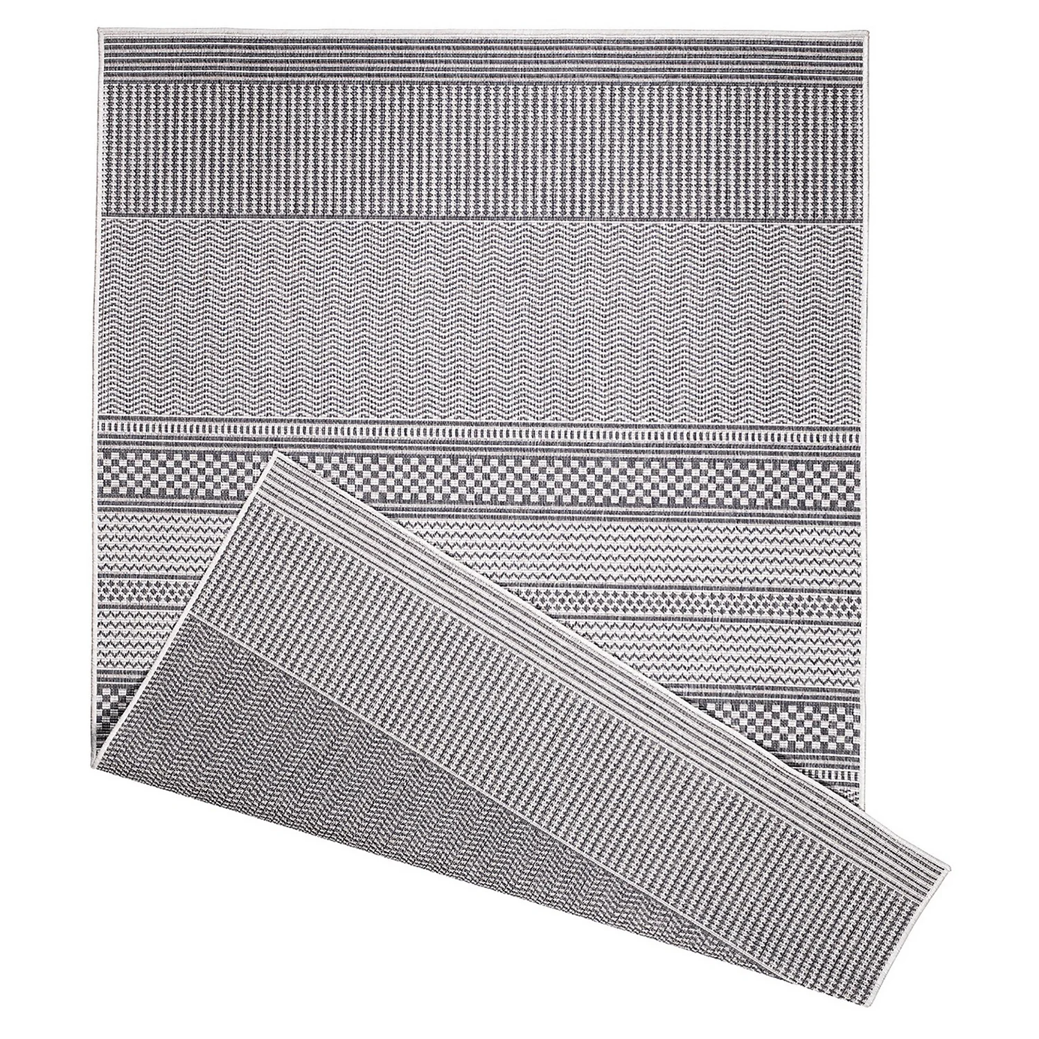 Duo Weave Indoor/Outdoor Rug - Fine Weave Grey - 120x170cm 3 Duo Weave Indoor/Outdoor Rug - Fine Weave Grey - 120x170cm