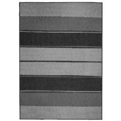Duo Weave Indoor/Outdoor Rug - Stripe Charcoal - 120x170cm -Livora Home Shop 14016642 1085003718726483