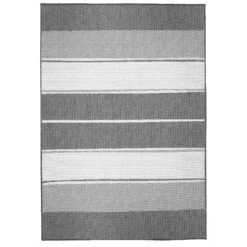 Duo Weave Indoor/Outdoor Rug - Stripe Charcoal - 120x170cm -Livora Home Shop 14016642 1965003718699057