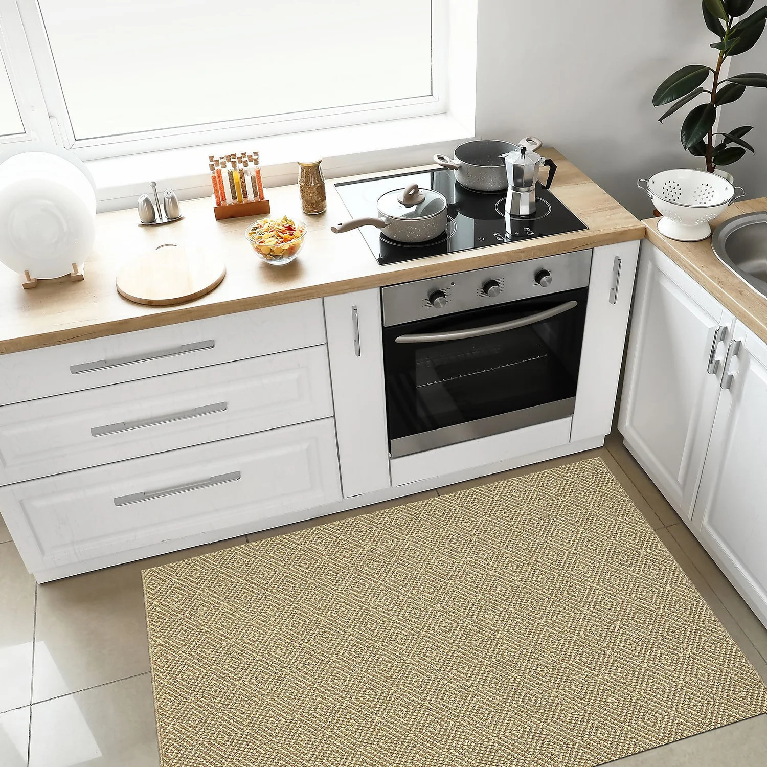 Prague Washable Rug - Mocha - 80x140cm 4 Prague Washable Rug - Mocha - 80x140cm - Image 2