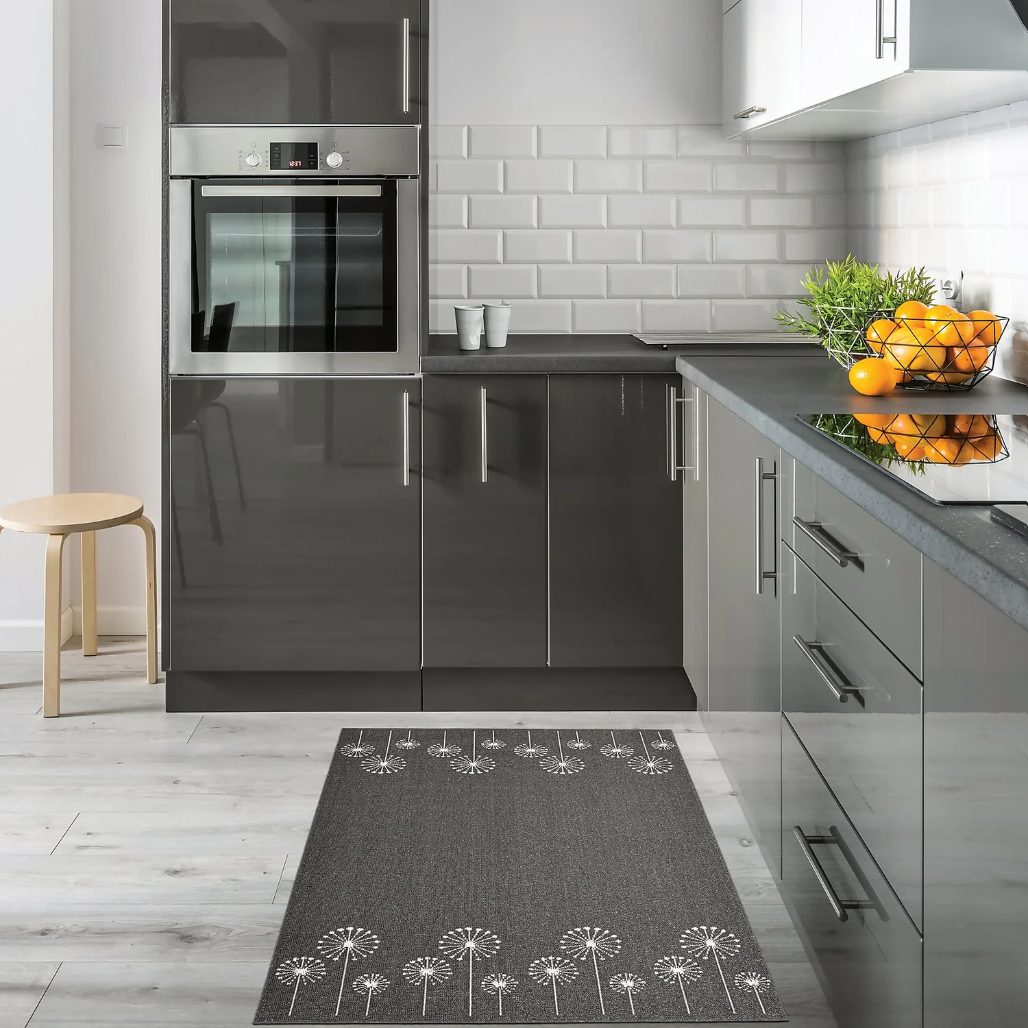 Geneva Washable Rug - Lead & Sugar - 80x140cm 4 Geneva Washable Rug - Lead & Sugar - 80x140cm - Image 2