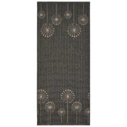 Geneva Washable Runner - Lead & Sand - 67x180cm