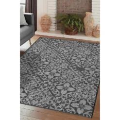 Indoor Outdoor Tile Rug - Grey - 100x150cm -Livora Home Shop 14758875 1565053510742640